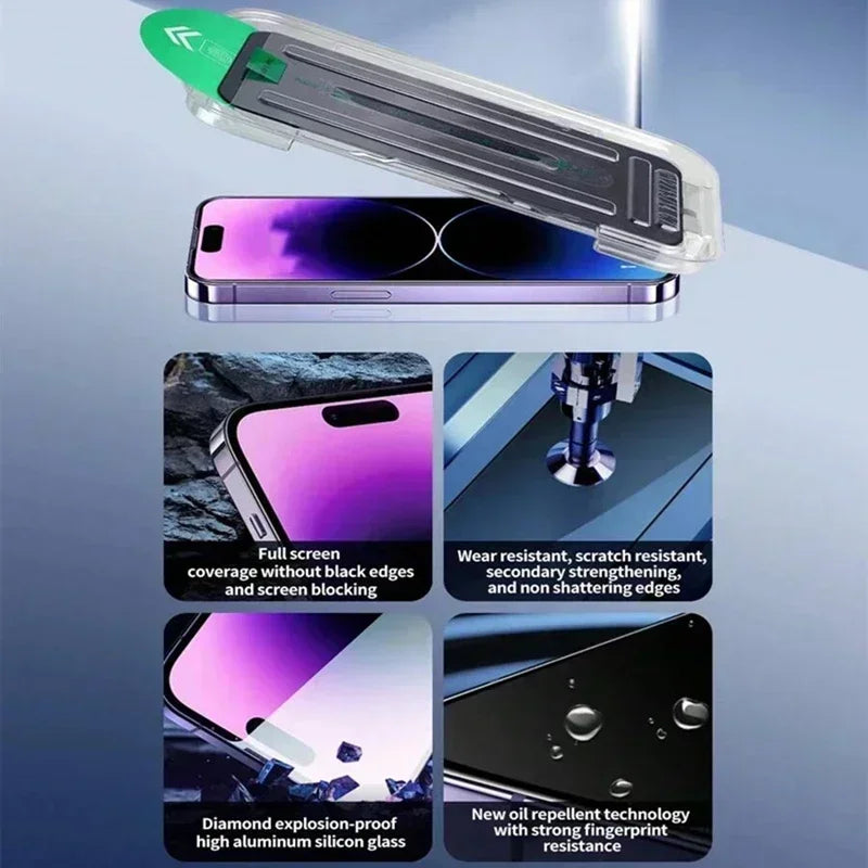 3Pcs Oleophobic Dust Free Easy Installation Matte Privacy Screen Protector for IPhone 16 15 11 12 13 14 Pro Max Plus XS XR Glass