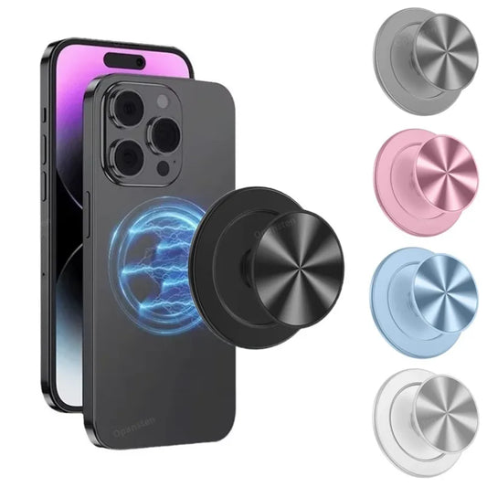 52 Magnet Magnetic Folding Mobile Phone Grip Holder Socket Pocket For Magsafe IPhone Samsung Safe Ring Finger Expanding Stand