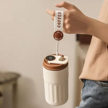 450ML Smart Thermos Bottle Digital LED Temperature Coffee Mug Stainless Steel Thermal Mug Tumbler Mug Portable Vacuum Flasks