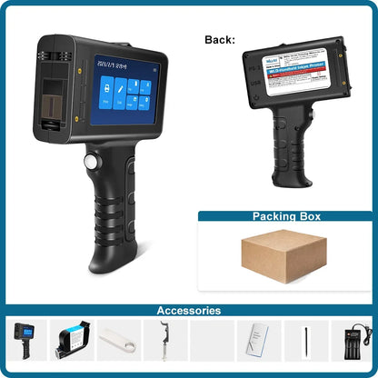 Willita 12.7mm Handheld Inkjet Printer Gun | Portable Plastic Surface Coding for Expiry Dates, Batch Numbers, QR/Barcode & Logos