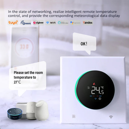 Tuya WiFi Floor Thermostat Smart Home Programmable Digital Knob Thermoregulator Water Gas Bolier Heating Temperature Controller