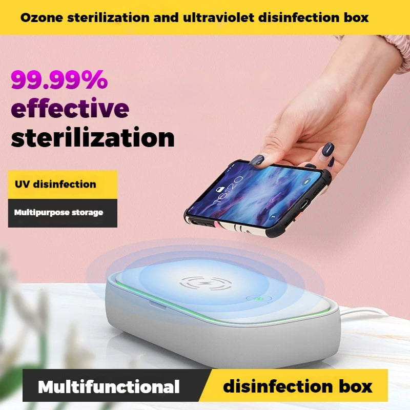 Multifunctional mobile phone sterilizer UVC ultraviolet Germicidal lamp mask jewelry toothbrush mobile phone disinfection box