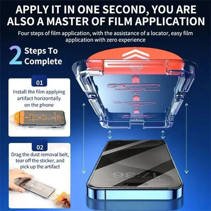 3Pcs Privacy Tempered Glass for iPhone 16 15 14 13 12 11 Pro Max Mini Plus XS X Anti-Spy Screen Protector Dust Free Installation
