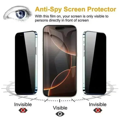 6Pcs Full Cover Privacy Screen Protector for IPhone 16 12 13 14 15 Pro Max Mini Anti-spy Glass for IPhone 11 15 PRO XR X XS Max