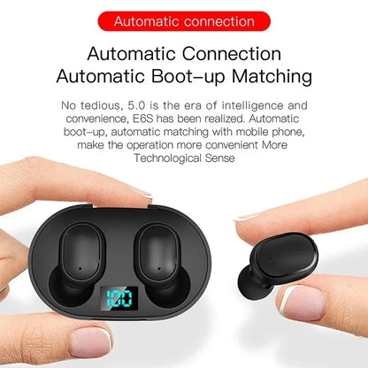 E6S TWS Wireless Headphones Sports Waterproof Bluetooth 5.0 Earphone  Stereo Headset with Microphone for Iphone Xiaomi Vivo Oppo