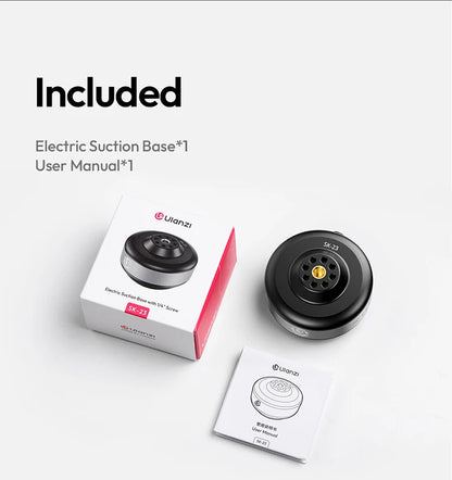 Ulanzi SK-23 Electric Automatic Suction Cup Magnetic Phone Holder Multi-functional Holder Anti-shake Vacuum Suction Car Holder