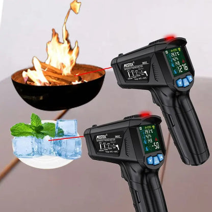 -50 to 800 Degree Mestek Digital Infrared Thermometer Laser Temperature Meter Non-contact Pyrometer Hygrometer IR Thermometer