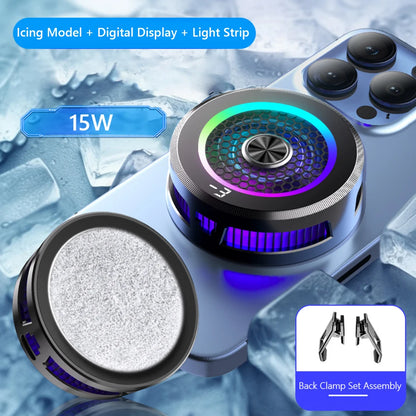 Magnetic & Back-clip Semiconductor Refrigeration Cooling Phone Radiator RGB Lighting 3 Modes for Iphone Android PUBG Game Cooler