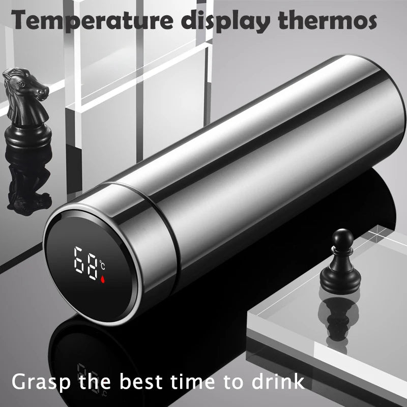 Thermos Cup 304 Stainless Steel Business Gift Tea Water Cup Smart Temperature Display Thermos Cup Water Bottles