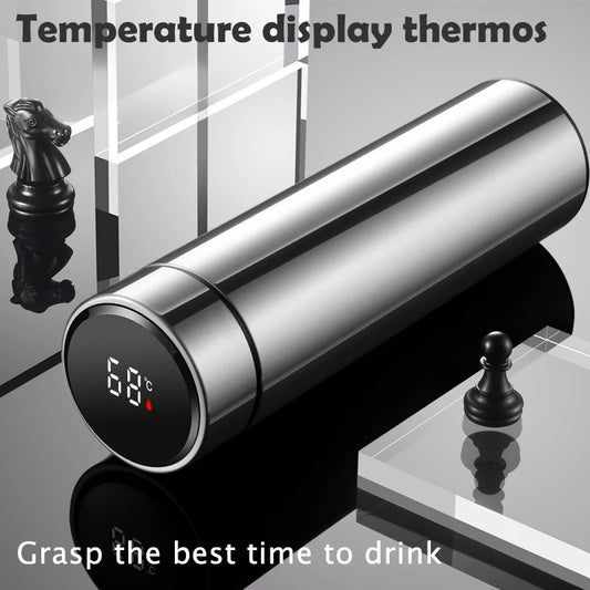 Thermos Cup 304 Stainless Steel Business Gift Tea Water Cup Smart Temperature Display Thermos Cup Water Bottles