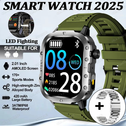 For Xiaomi Huawei Smart Watch Men Women Bluetooth Call GPS Compass Tracker Sports Watches LED Flashlight Touch Screen Smartwatch