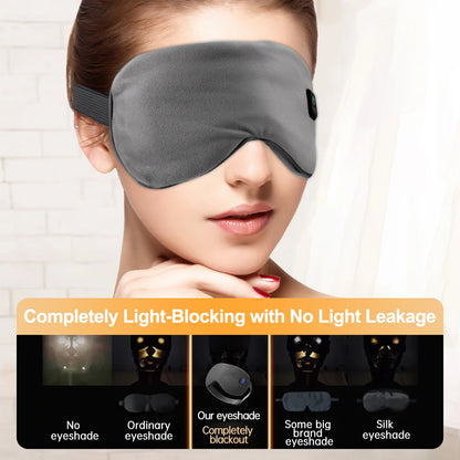 Hot Compress Eye Mask Massage Dry Eyes Relief Heated Steam Eyemask with Remote Control For Sleeping Office Smart Timing Sleep
