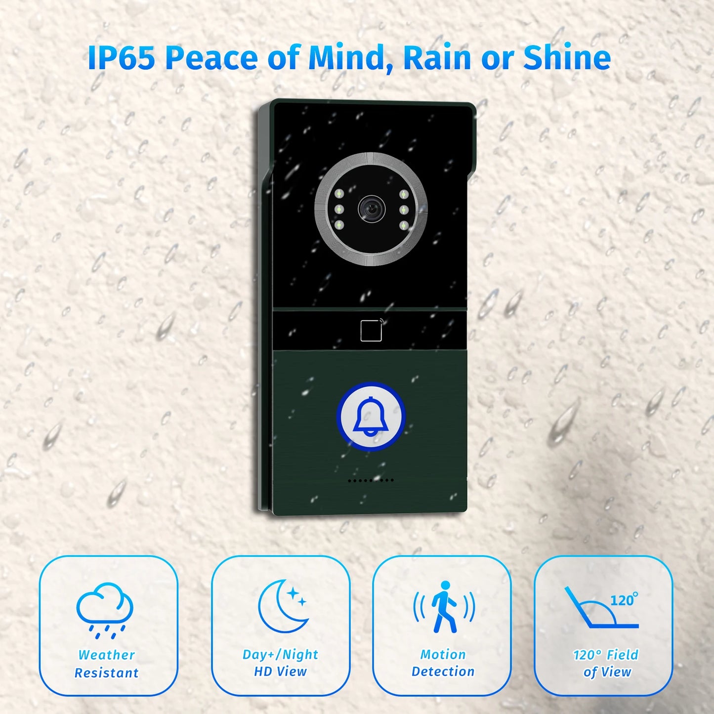 Tuya 7-Inch 1080p Camera Ring Intercom With Night Vision Video Doorbell Support Remote Unlock Intercom System Home