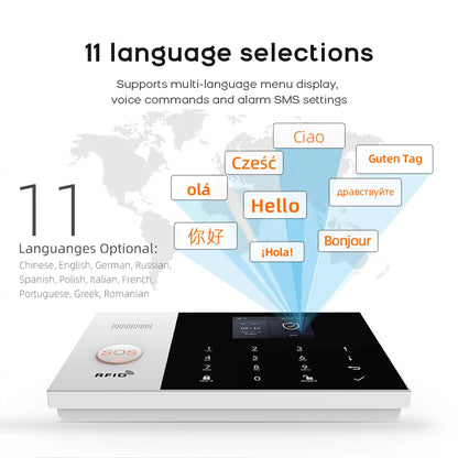 4G Alarm System Security Home WIFI Alarme Residencial Wireless Home Alarm For Tuya Smart Life With Door Sensor Work With Alexa