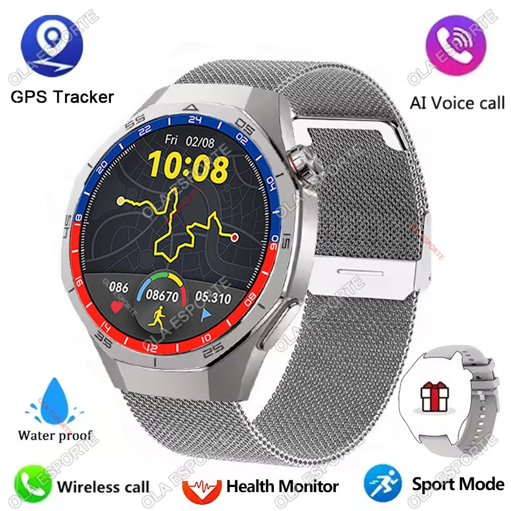 2025 New Watch GT5 Pro Smart Watch 1.5“ AMOLED Screen NFC GPS Tracker BT Calls Health Waterproof Smartwatch Men Women For Huawei