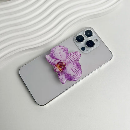 Phone Holder Folding Ring Phone Support Popular Style Internet Celebrity Orchid Acrylic Socket Grip Cymbidium Custom