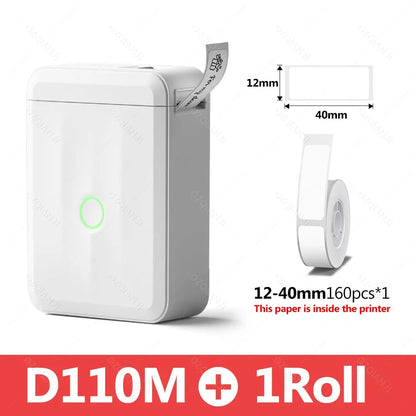 Niimbot D110 Smart Portable Label Printer Mini Pocket Thermal Sticker Maker Self-adhesive Label Papers For Office Home USE