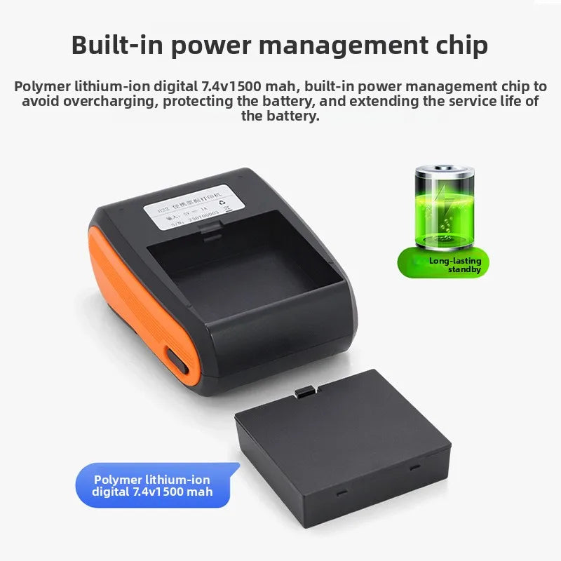58M Thermal Printer Small Household Portable Bluetooth Inkless Printing 58mm Mini Printer