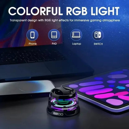 XIKCU Mini Portable Bluetooth Speaker G200 RGB Lighting Magnetic Speaker BT5.3 Small Sound Box 7 Hours Playback Phone Holder