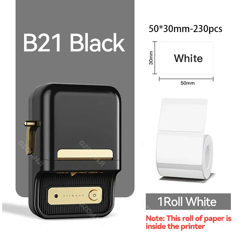 Niimbot B21 Wireless Thermal Label Printer Mini Portable Barcode Label Maker Moble Phone Price Tag Sticker Machine 20mm - 50mm