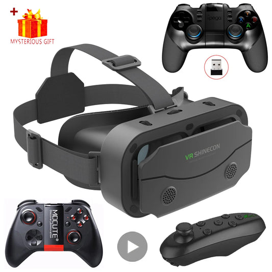 VR Glasses 3D Virtual Reality Headset Devices Helmet Lenses Goggles Smart For Smartphones Phone Cell Controller Mobile Game Viar