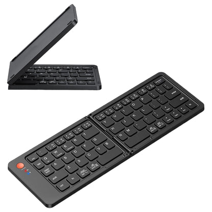 Foldable Keyboard Portable Bluetooth USB-C Rechargeable Ultra Slim Keyboard Compatible IOS Android Windows Smartphone