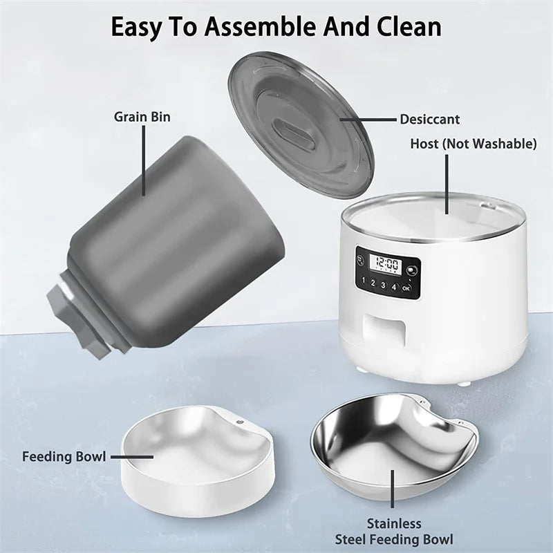 New Pet Automatic Smart feeder WIFI  Camera model intelligent graffiti APP cell phone remote Feeder for Puppy Cat