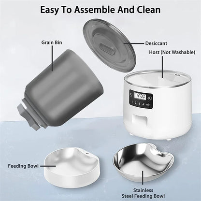 New Pet Automatic Smart feeder WIFI  Camera model intelligent graffiti APP cell phone remote Feeder for Puppy Cat