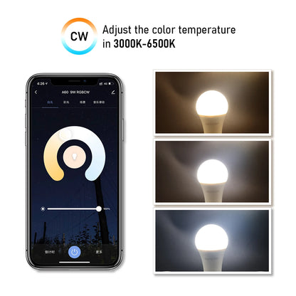 LED WIFI Smart Light GU10 Bulb 10w 6W E14 B22 E27  110V 220V Rgb Dimmable Spotlight Wifi Led Lamp Work With Alexa Google Home
