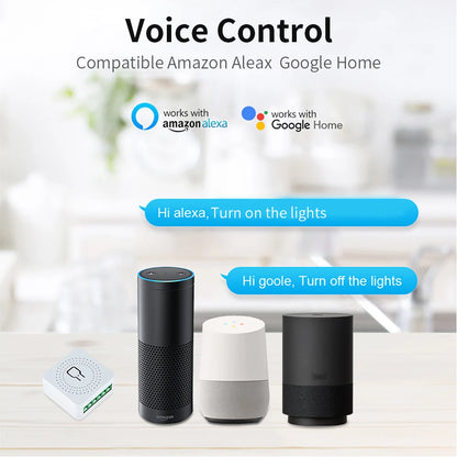 Tuya Smart Life DIY Mini Smart Light Switch Zigbee16A - Two-Way Control APP Remote Timer Compatible with Alexa & Google Home