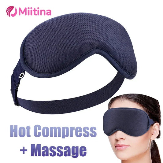 3D Eye Mask 6 Level Vibration Eye Mask 3 Level Heated Electric Steam Constant Temperature Massage Sleep Shading Smart Timing