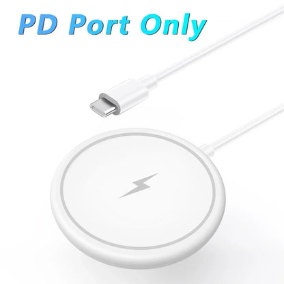 30W Magnetic Wireless Charger Pad for iPhone 15 14 13 12 11 Pro Max Mini Desktop Chargers USB A PD Magnet Fast Charging Station