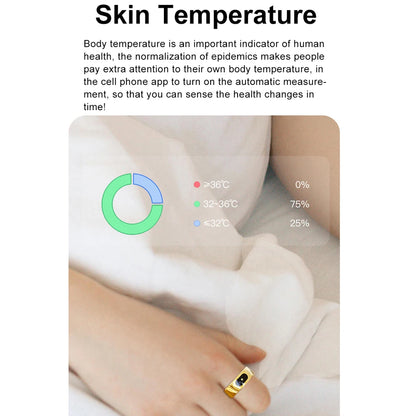 Smart Ring Men Women Temperature Health Monitor 5ATM Waterproof Music Video Control Sports Modes Rings Finger VS R02 R06 R09