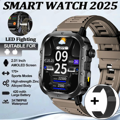 For Xiaomi Huawei Smart Watch Men Women Bluetooth Call GPS Compass Tracker Sports Watches LED Flashlight Touch Screen Smartwatch