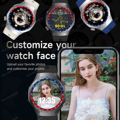 2025 New Watch GT5 Pro Smart Watch 1.5“ AMOLED Screen NFC GPS Tracker BT Calls Health Waterproof Smartwatch Men Women For Huawei