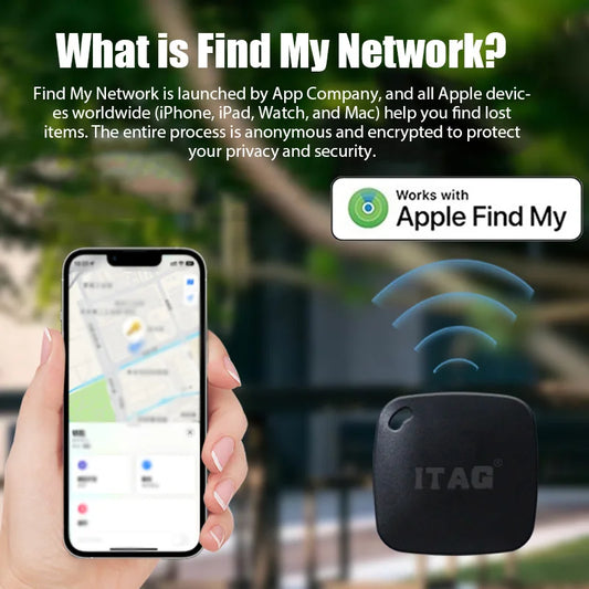 Smart Bluetooth GPS Tracker Works with Apple Find My APP ITag Anti Lost Reminder Device MFI Rated Locator Keys Pet Kids Finder