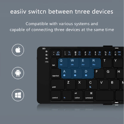 BOW Foldable Bluetooth Keyboard Rechargeable Wireless Keyboard  Folding 2.4G Keyboard for iPhone ipad Laptop Desktop