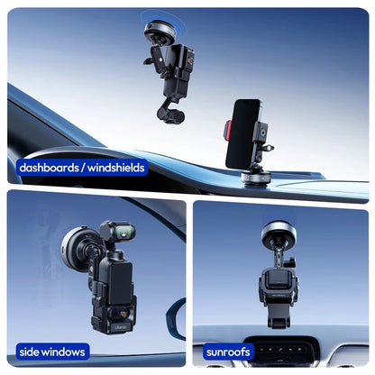 Ulanzi SK-23 Electric Automatic Suction Cup Magnetic Phone Holder Multi-functional Holder Anti-shake Vacuum Suction Car Holder