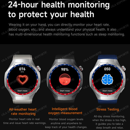 2025 New Watch GT5 Pro Smart Watch 1.5“ AMOLED Screen NFC GPS Tracker BT Calls Health Waterproof Smartwatch Men Women For Huawei
