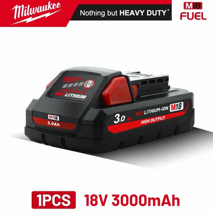 original Milwaukee M18 Power Tool Battery, Charger, 18V 6Ah Li-Ion M18B5 48-11-1860 48-11-1850 48-11-1840 48-11-1830 48-11-1820