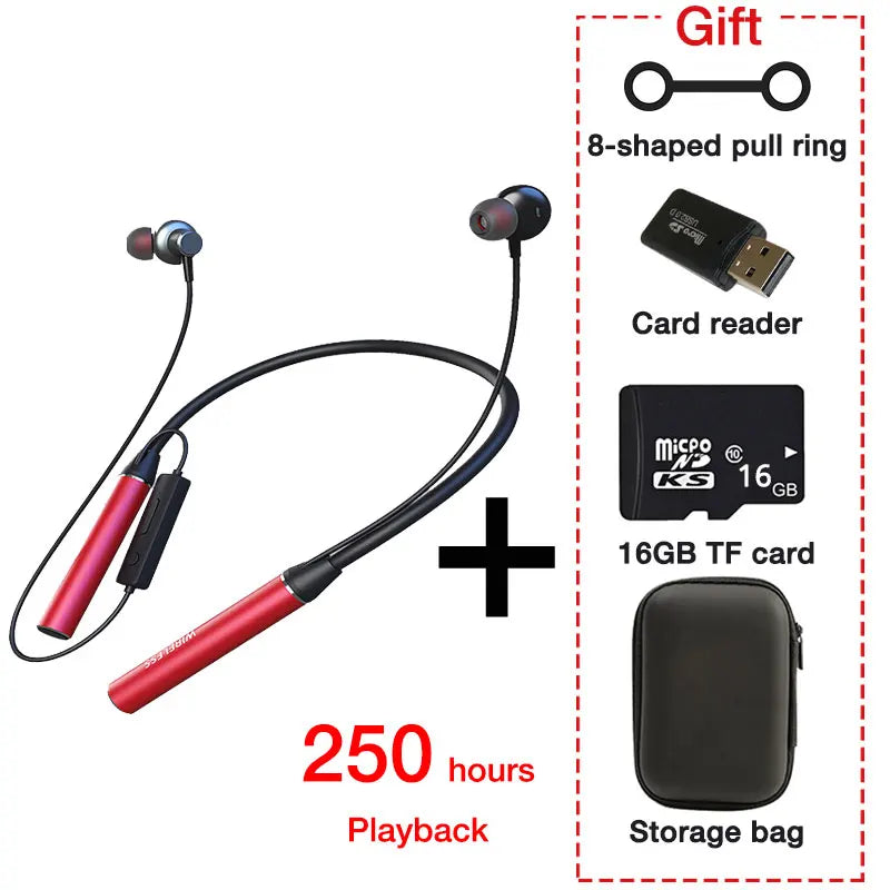 EARDECO 180 Hour Playback Bluetooth Headphone with Mic Wireless Headphones Bass Sport Wireless Earphones Headset Neckband Stereo