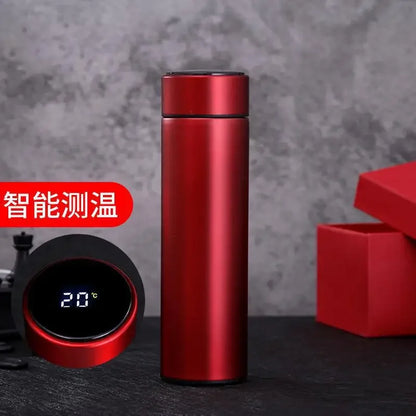 500ml Stainless Steel Insulated Thermos Bottle 316 Intelligent Water Cup High-end Tea Cup Business Gift One Cup with Double Lids