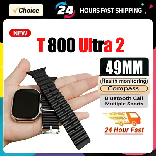 Smart Watch 2025 T800 Ultra 2 Watch Ultra Gen 2 IWO Watch Bluetooth Heart Rate Waterproof Wireless Fitness Watch ﻿ ﻿