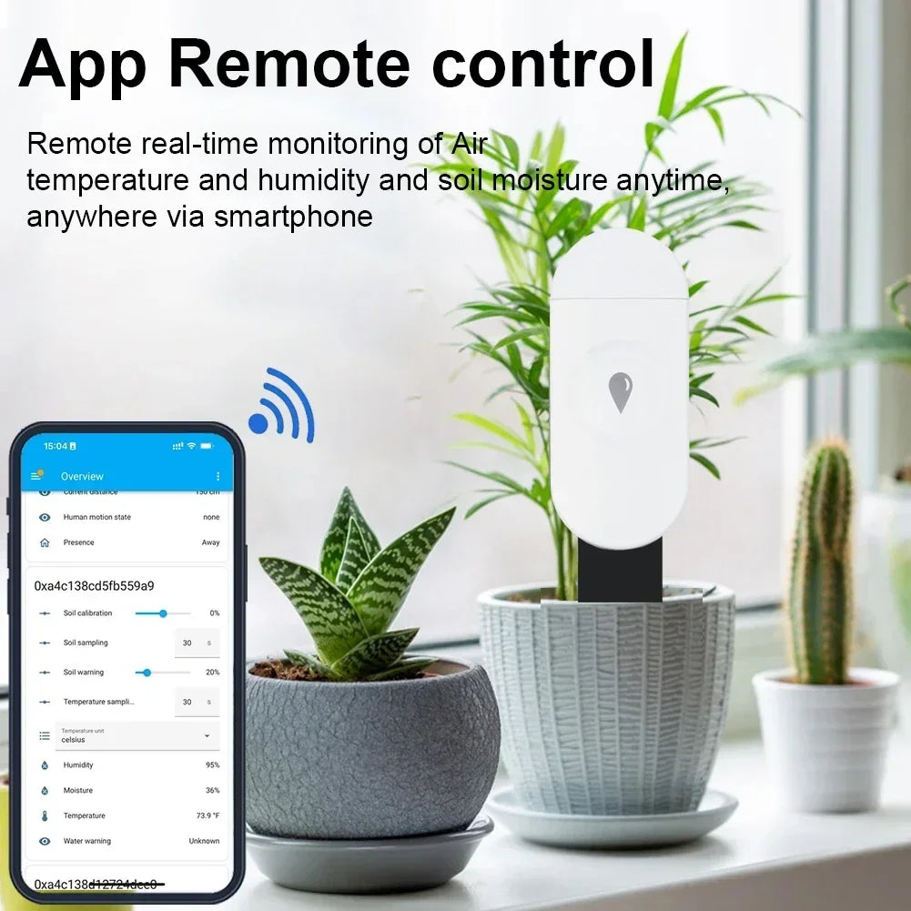 Smart Zigbee Soil Moisture Sensor Detector Temperature Humidity Moisture Real Time Monitor Works with Home Assistant  Z2M