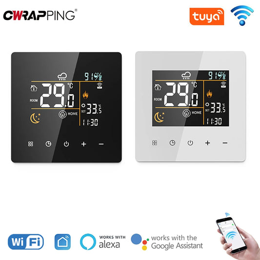 Tuya WiFi Thermostat and Hygrometer Digital Temperature Controller Boiler Thermostat Underfloor Heating Home Intelligent Tools