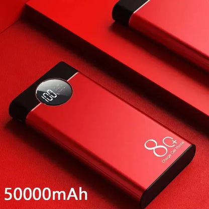 200000mAh Large Capacity Aluminum Alloy Power Bank Multi-Socket Super Fast Charging Thin Portable Power Bank 2023 New Model