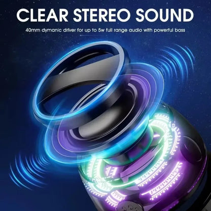 XIKCU Mini Portable Bluetooth Speaker G200 RGB Lighting Magnetic Speaker BT5.3 Small Sound Box 7 Hours Playback Phone Holder