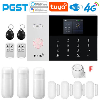 PGSP 4G Smart Home Security Alarm System 433MHz WiFi GSM Super Discount Wireless Home Application Control Home Anti theft Alarm