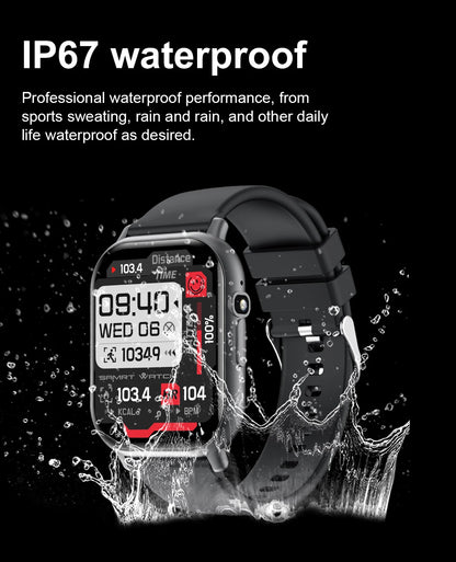 New Smart Watch Men GPS Track 2.01 Inch HD Screen Heart Rate Monitor Sports Fitness Tracker Bluetooth Call Smartwatch ﻿