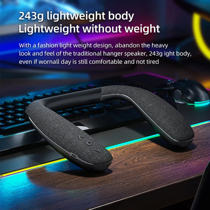 JBJW EBS-908 Neckband Speaker Lightweight Body Bluetooth 5.3 HIFI Stereo HD Call Waterproof Portable Loudspeaker Walking Cycling